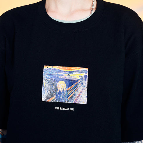 Ghost Face Oil Painting Heavy Short Sleeve T-shirt - PSYLOS 1, Ghost Face Oil Painting Heavy Short Sleeve T-shirt, T-Shirt, BEASTER, PSYLOS 1